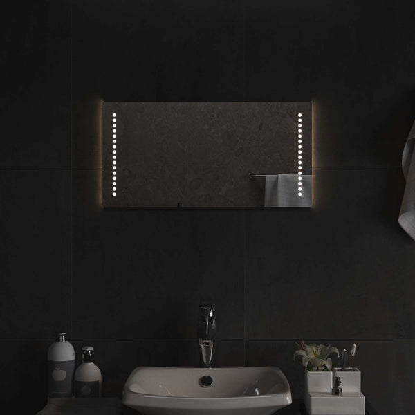 LED kylpyhuonemirror Läpinäkyvä 60 x 30 cm karkaistu lasi