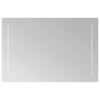 LED kylpyhuonemirror Läpinäkyvä 60 x 40 cm karkaistu lasi