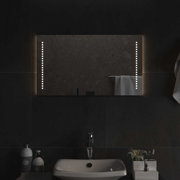 LED kylpyhuonemirror Läpinäkyvä 70 x 40 cm karkaistu lasi