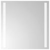 LED kylpyhuonemirror Läpinäkyvä 40 x 40 cm karkaistu lasi