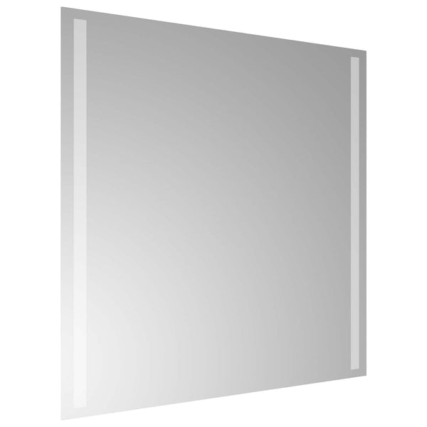 LED kylpyhuonemirror Läpinäkyvä 60 x 60 cm karkaistu lasi