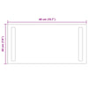 LED kylpyhuonemirror Läpinäkyvä 40 x 20 cm karkaistu lasi