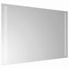 LED kylpyhuonemirror Läpinäkyvä 60 x 40 cm karkaistu lasi
