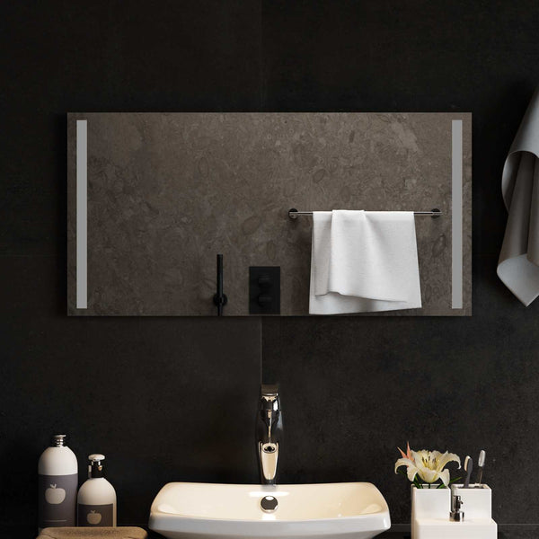 LED kylpyhuonemirror Läpinäkyvä 80 x 40 cm karkaistu lasi