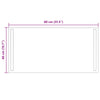 LED kylpyhuonemirror Läpinäkyvä 80 x 40 cm karkaistu lasi