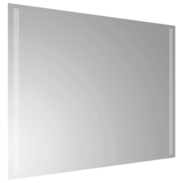LED kylpyhuonemirror Läpinäkyvä 80 x 60 cm karkaistu lasi
