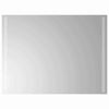 LED kylpyhuonemirror Läpinäkyvä 80 x 60 cm karkaistu lasi