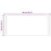LED kylpyhuonemirror Läpinäkyvä 90 x 40 cm karkaistu lasi