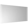 LED kylpyhuonemirror Läpinäkyvä 100 x 50 cm karkaistu lasi