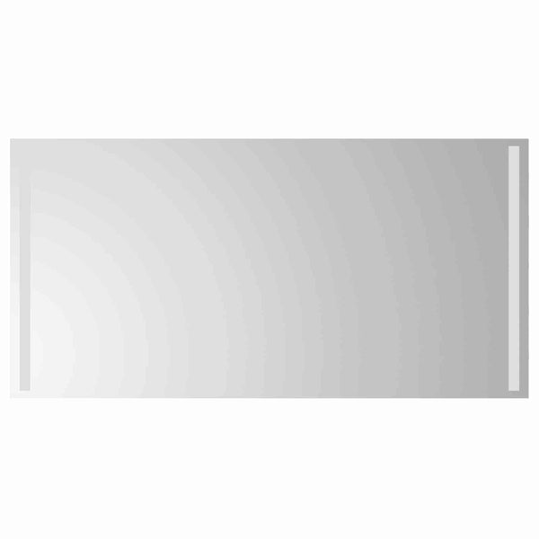 LED kylpyhuonemirror Läpinäkyvä 100 x 50 cm karkaistu lasi