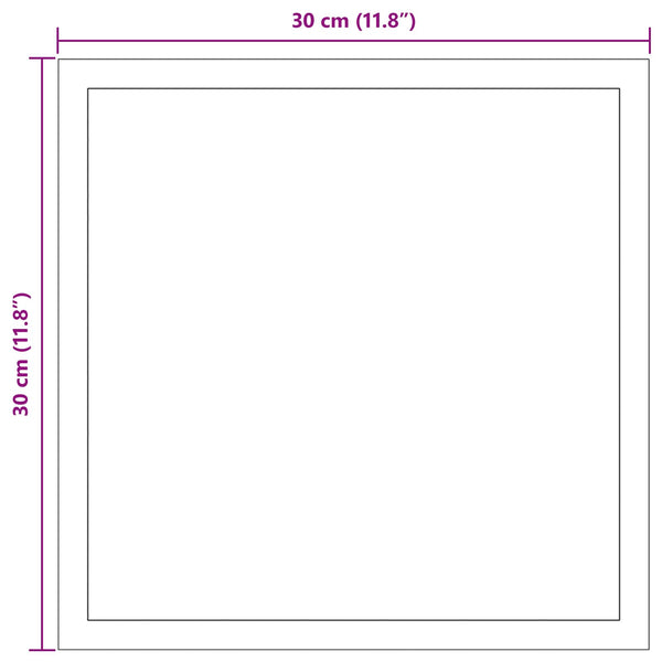 LED kylpyhuonemirror Läpinäkyvä 30 x 30 cm karkaistu lasi