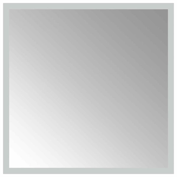 LED kylpyhuonemirror Läpinäkyvä 40 x 40 cm karkaistu lasi