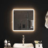 LED kylpyhuonemirror Läpinäkyvä 50 x 50 cm karkaistu lasi