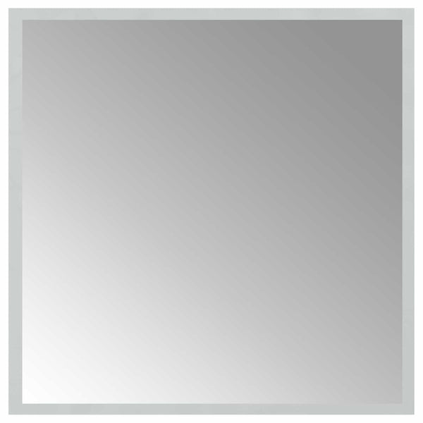 LED kylpyhuonemirror Läpinäkyvä 50 x 50 cm karkaistu lasi