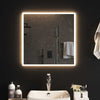 LED kylpyhuonemirror Läpinäkyvä 60 x 60 cm karkaistu lasi