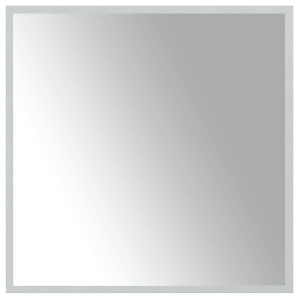 LED kylpyhuonemirror Läpinäkyvä 60 x 60 cm karkaistu lasi