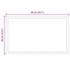 LED kylpyhuonemirror Läpinäkyvä 50 x 30 cm karkaistu lasi