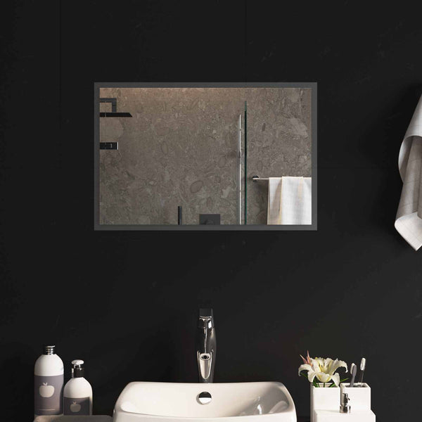 LED kylpyhuonemirror Läpinäkyvä 60 x 40 cm karkaistu lasi