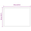 LED kylpyhuonemirror Läpinäkyvä 70 x 50 cm karkaistu lasi