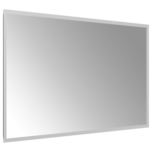 LED kylpyhuonemirror Läpinäkyvä 80 x 50 cm karkaistu lasi