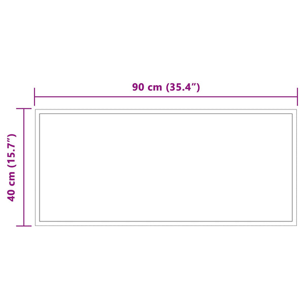 LED kylpyhuonemirror Läpinäkyvä 90 x 40 cm karkaistu lasi