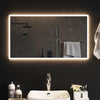 LED kylpyhuonemirror Läpinäkyvä 90 x 50 cm karkaistu lasi