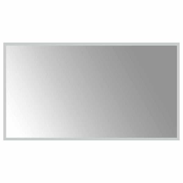 LED kylpyhuonemirror Läpinäkyvä 90 x 50 cm karkaistu lasi