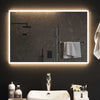 LED kylpyhuonemirror Läpinäkyvä 90 x 60 cm karkaistu lasi