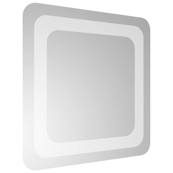 LED kylpyhuonemirror Läpinäkyvä 30 x 30 cm karkaistu lasi
