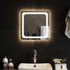 LED kylpyhuonemirror Läpinäkyvä 40 x 40 cm karkaistu lasi