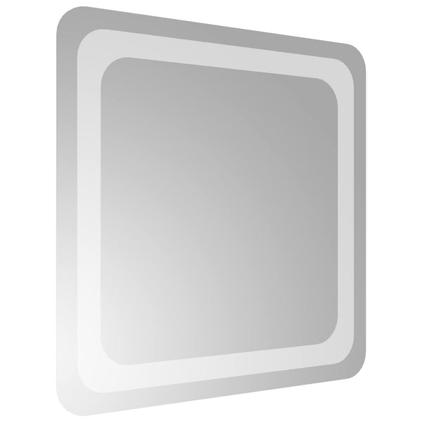 LED kylpyhuonemirror Läpinäkyvä 40 x 40 cm karkaistu lasi