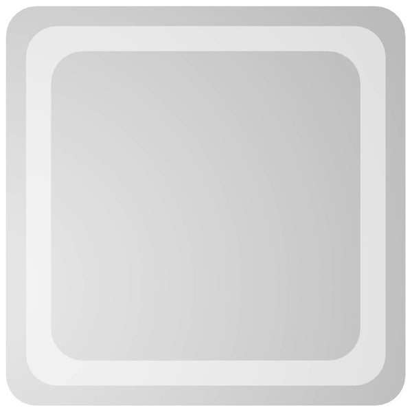 LED kylpyhuonemirror Läpinäkyvä 40 x 40 cm karkaistu lasi
