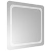LED kylpyhuonemirror Läpinäkyvä 60 x 60 cm karkaistu lasi