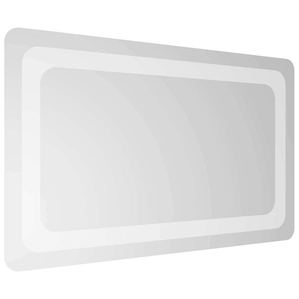 LED kylpyhuonemirror Läpinäkyvä 50 x 30 cm karkaistu lasi