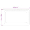 LED kylpyhuonemirror Läpinäkyvä 50 x 30 cm karkaistu lasi