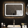 LED kylpyhuonemirror Läpinäkyvä 70 x 50 cm karkaistu lasi