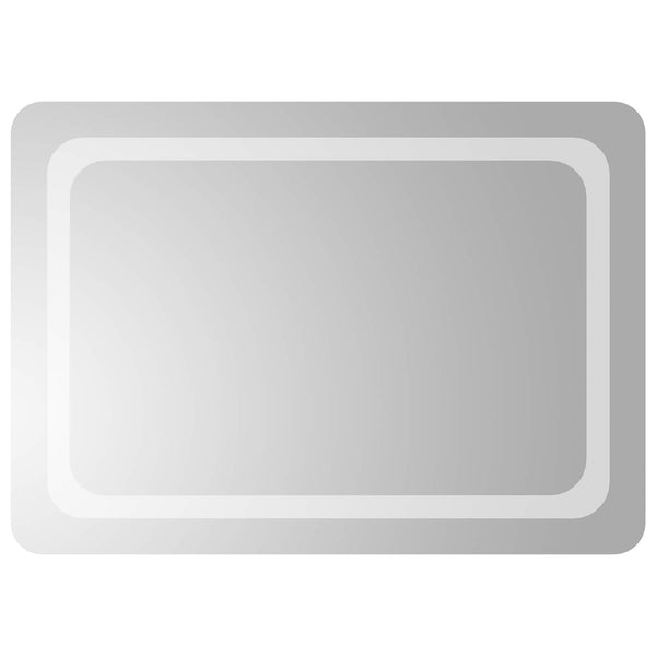 LED kylpyhuonemirror Läpinäkyvä 70 x 50 cm karkaistu lasi