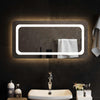 LED kylpyhuonemirror Läpinäkyvä 80 x 40 cm karkaistu lasi