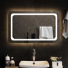 LED kylpyhuonemirror Läpinäkyvä 80 x 50 cm karkaistu lasi