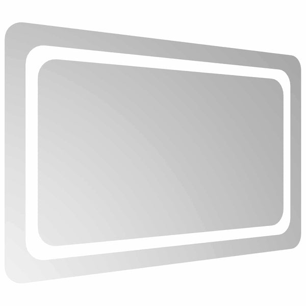 LED kylpyhuonemirror Läpinäkyvä 80 x 50 cm karkaistu lasi