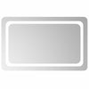 LED kylpyhuonemirror Läpinäkyvä 80 x 50 cm karkaistu lasi