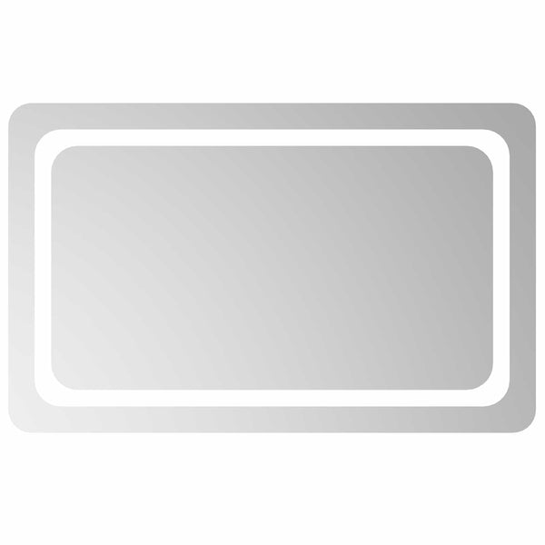 LED kylpyhuonemirror Läpinäkyvä 80 x 50 cm karkaistu lasi