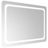 LED kylpyhuonemirror Läpinäkyvä 80 x 60 cm karkaistu lasi