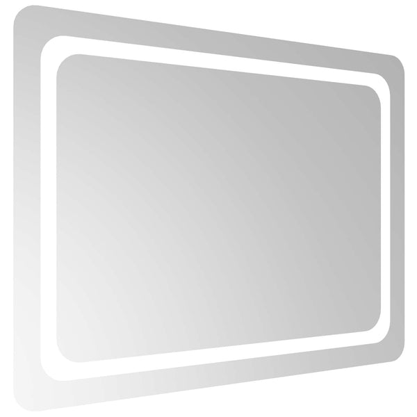 LED kylpyhuonemirror Läpinäkyvä 80 x 60 cm karkaistu lasi