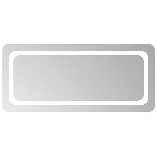 LED kylpyhuonemirror Läpinäkyvä 90 x 40 cm karkaistu lasi