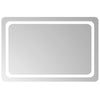 LED kylpyhuonemirror Läpinäkyvä 90 x 60 cm karkaistu lasi