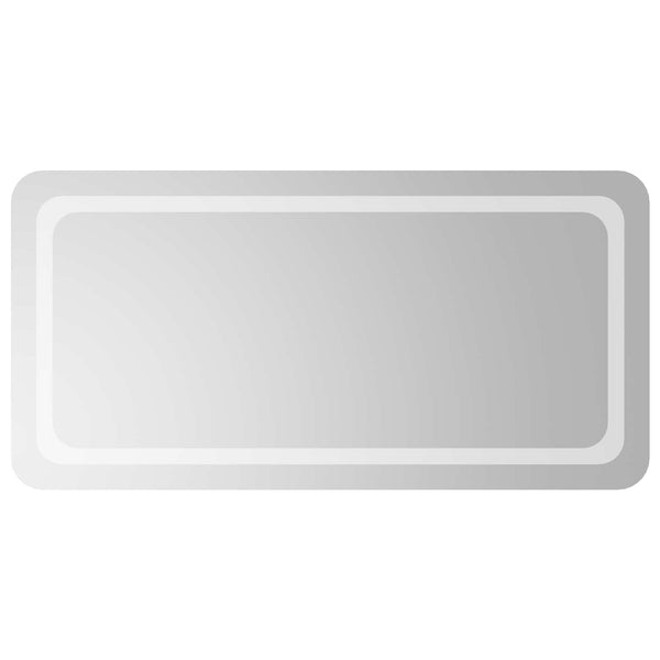 LED kylpyhuonemirror Läpinäkyvä 100 x 50 cm karkaistu lasi