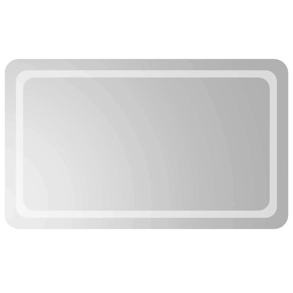 LED kylpyhuonemirror Läpinäkyvä 100 x 60 cm karkaistu lasi