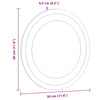 LED kylpyhuonemirror peilillä Läpinäkyvä Ø 30 cm karkaistu lasi