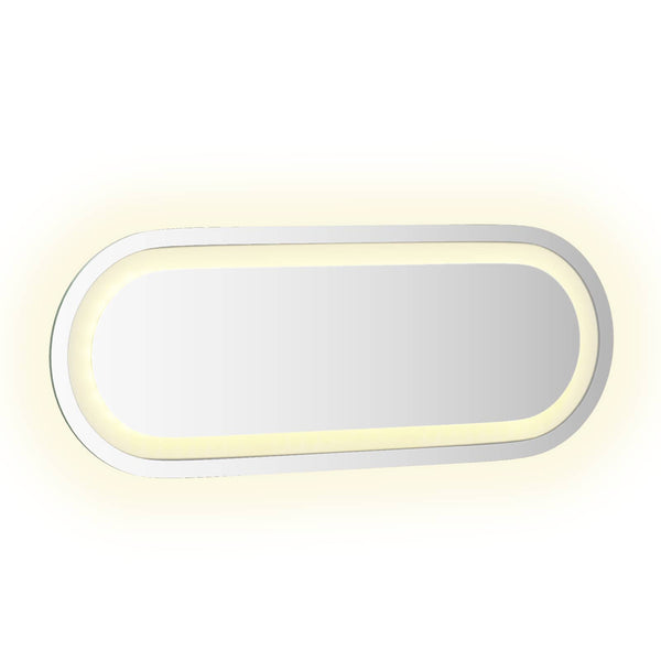 LED kylpyhuonemirror Läpinäkyvä 40 x 15 cm karkaistu lasi